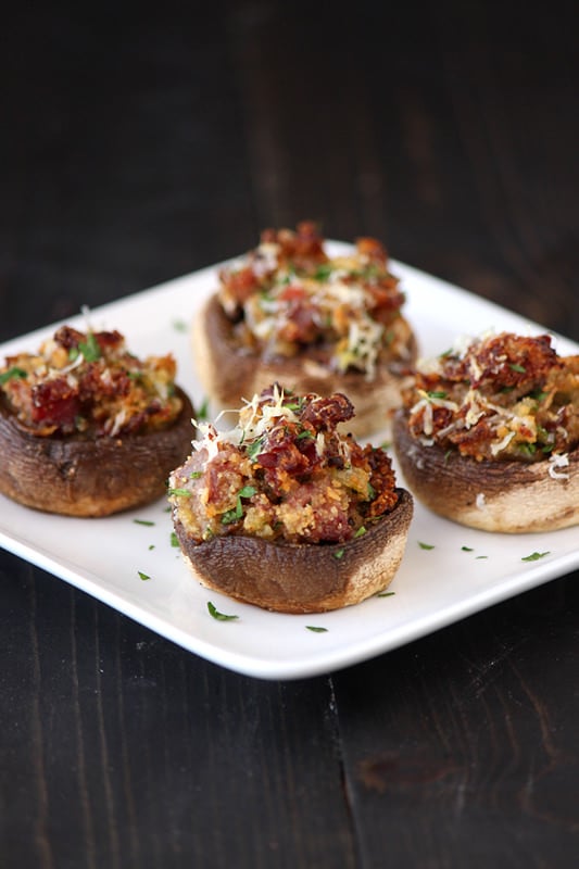 Prosciutto and Parmesan Stuffed Mushrooms